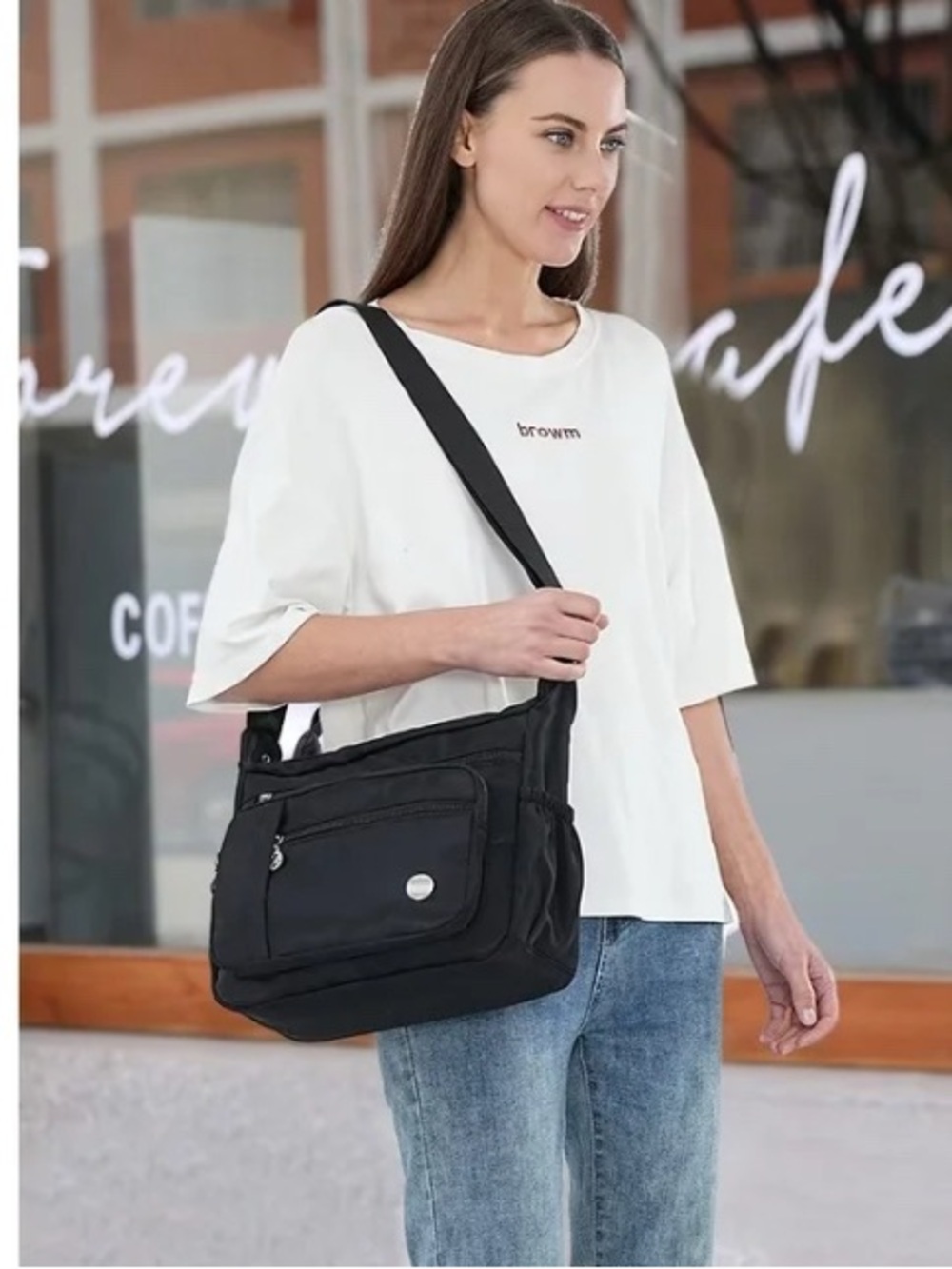 MINTEGRA Women’s Multi Pocket Crossbody Shoulder Handbag Tote NWT